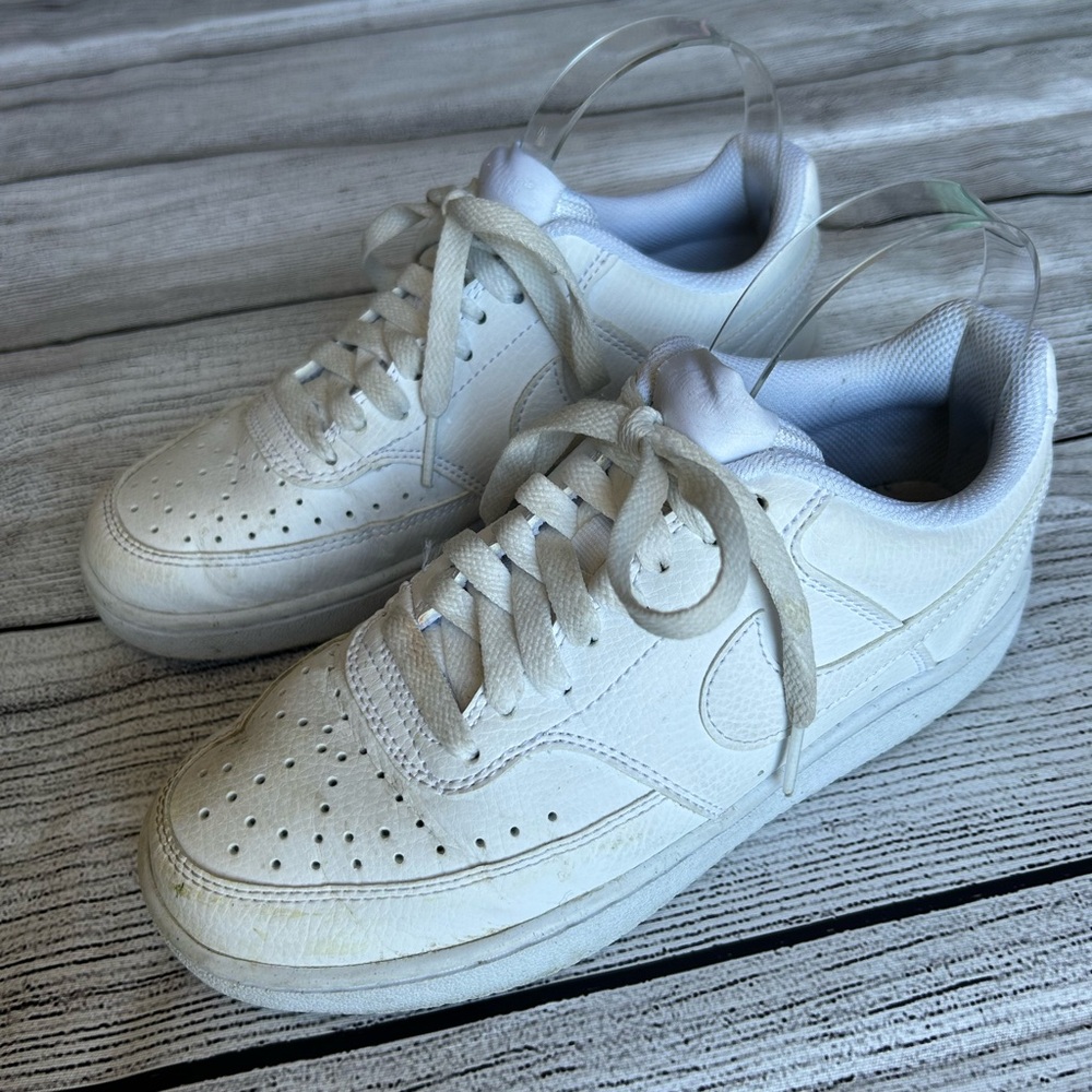 Nike Air Force 1s Court Vision Low white sneakers size 6.5